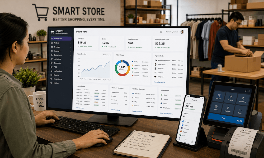 Software Development eCommerce and retail software inventory and order management dashboard
