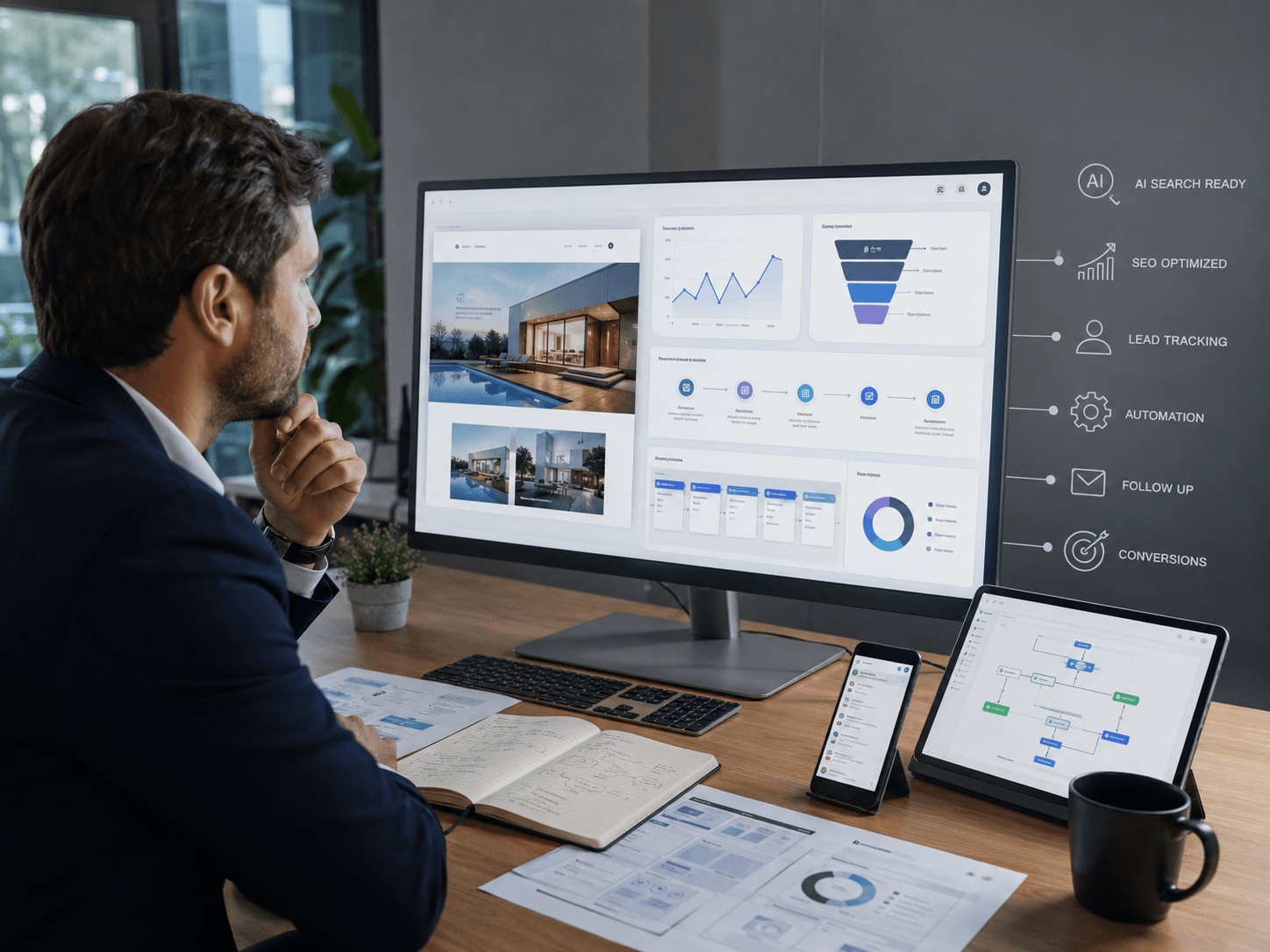 Supreme Line website design growth system strategy for SEO, AI readiness, CRM, automation, and lead flow