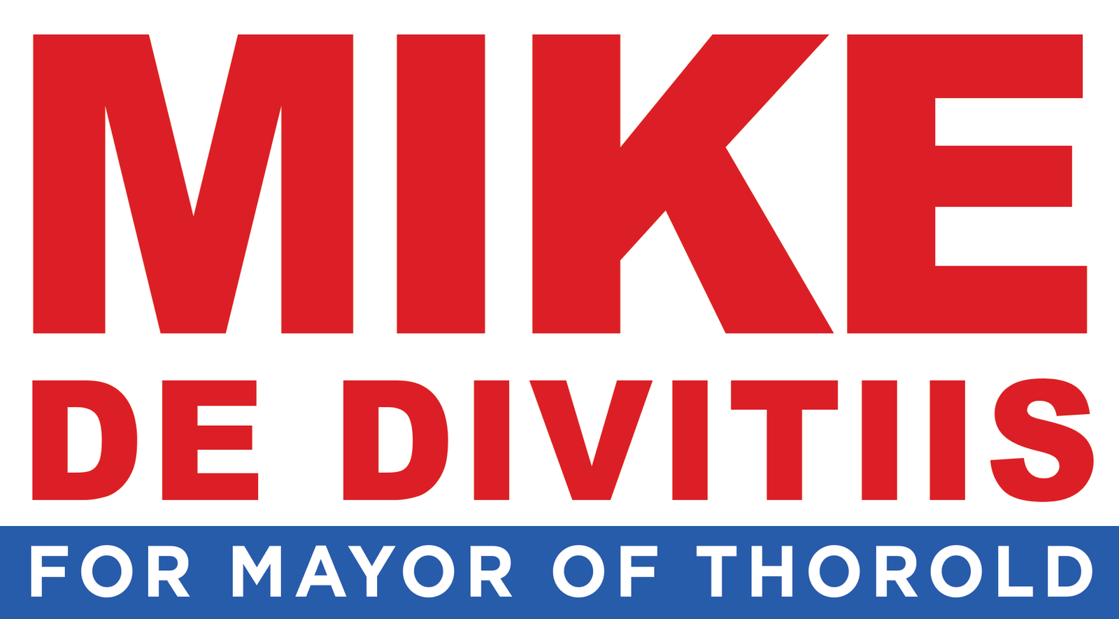 Mike De Divitiis campaign logo, which represents our Canadian campaign website and digital communication project.